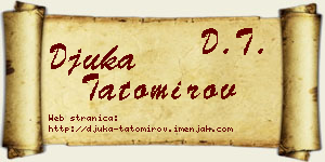 Đuka Tatomirov vizit kartica